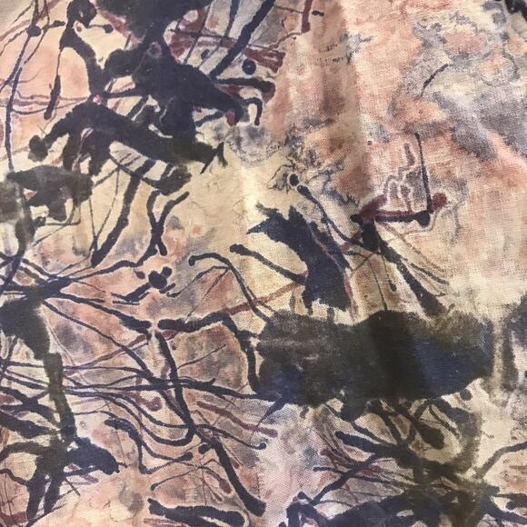 Kaliyana Artwear Tie Dye Shorts High Rise Cotton Purple Pink Blue Pockets Small - Picture 5 of 9